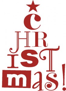 Christmas-Tree vinyl lettering