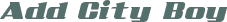 Add City Boy font