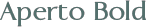 Aperto Bold font