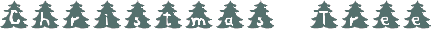 Christmas Tree font vinyl lettering