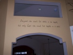 Entry way vinyl wall lettering