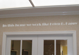 Vinyl lettering in a kitchen