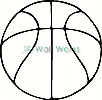  Walls on Outline Vinyl Decal   Car Decal   Basketball Decals   The Wall Works