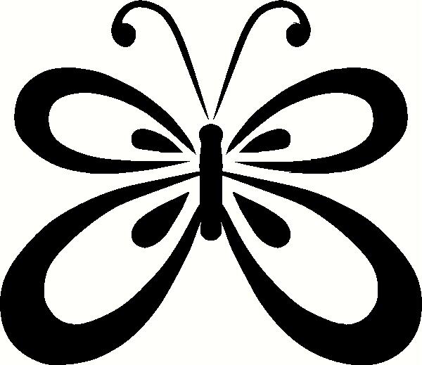 butterfly outline clip art free - photo #47