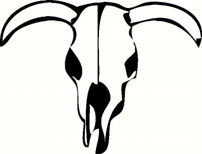 Walls on Cow Skull Vinyl Decal   Car Decal   Cowboy Decals   The Wall Works