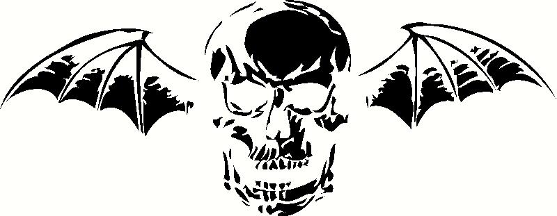 Skull with Bat Wings wall sticker, vinyl decal | The Wall Works