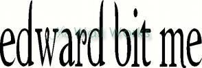 Twilight - Edward bit me vinyl decal