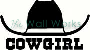 Cowgirl Hat vinyl decal