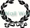 leaf wreath vinyl decal