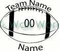 Customized Football vinyl decal