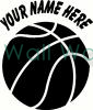 Basketball With Your Name vinyl decal