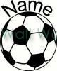 Soccer Ball with Name vinyl decal