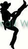 Cowgirl vinyl decal