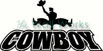 Cowboy vinyl decal