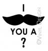 Mustache Question  vinyl decal