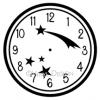 shooting star clock vinyl decal
