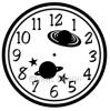 planet & stars clock vinyl decal