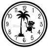 monkey & palm tree clock vinyl decal