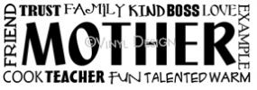 Mother-Mother - Trust, Family, Kind, Boss, Love vinyl decal