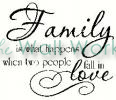 Family - When Two People Fall In Love(2) vinyl decal