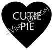 Cutie Pie Conversation Heart vinyl decal