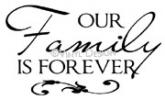 Our Family is Forever vinyl decal
