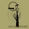Bats in Moon With Tree vinyl decal