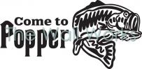 Come to Popper - Bass vinyl decal