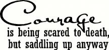 Courage to Ride vinyl decal