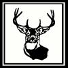 Deer Head Frame vinyl decal