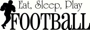 Eat Sleep Football vinyl decal