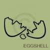 Eggshell vinyl decal