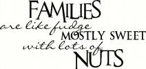 Families are Like Fudge vinyl decal