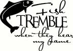 Fish Tremble vinyl decal