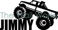 Monster Truck and Name vinyl decal