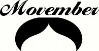 Movember - Droopy Stache vinyl decal