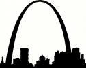 St. Louis Silhouette vinyl decal