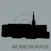 alaska anchorage temple silhouette vinyl decal