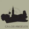 california los angeles temple silhouette vinyl decal