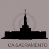 california sacramento temple silhouette vinyl decal