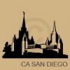 california san diego temple vinyl decal