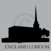 england london temple silhouette vinyl decal