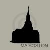 massachusetts boston temple silhouette vinyl decal