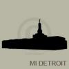 michigan detroit temple silhouette vinyl decal