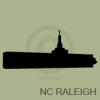 north carolina raleigh temple silhouette vinyl decal