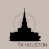 texas houston temple silhouette vinyl decal
