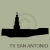texas san antonio temple silhouette vinyl decal