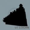 utah logan temple silhouette vinyl decal