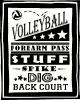 Volleyball Subway Tile vinyl decal