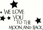We Love You with Stars vinyl decal